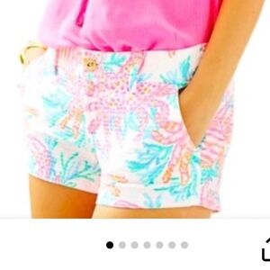 Lilly Pulitzer Getting Steamy Crab Print Walsh Shorts Size 00